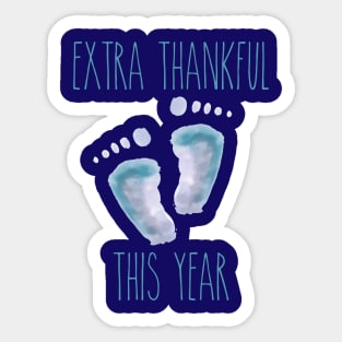 Extra Thankful This Year (Baby Boy/Blue Edition) Sticker